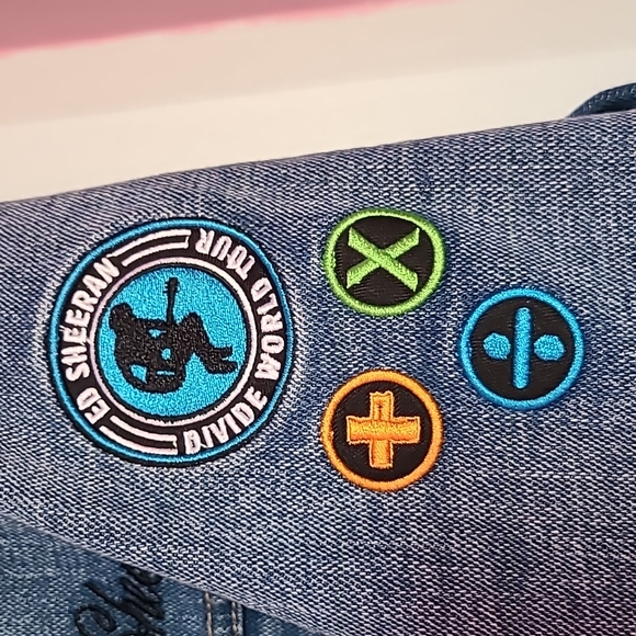 Ed Sheeran Merch Divide Tour Denim Jacket with Patches XL - Picture 5 of 6